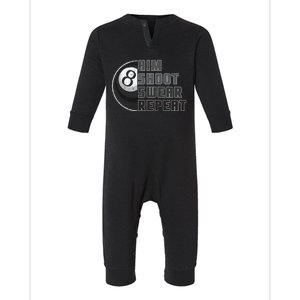 Funny Billiards 8ball Pool Player Cool Gift Infant Fleece One Piece