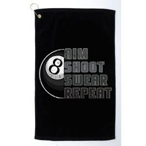 Funny Billiards 8ball Pool Player Cool Gift Platinum Collection Golf Towel