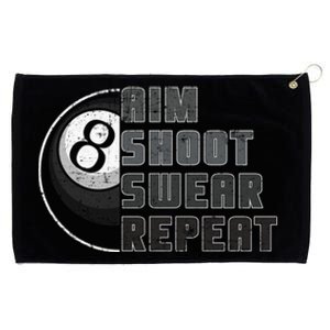 Funny Billiards 8ball Pool Player Cool Gift Grommeted Golf Towel