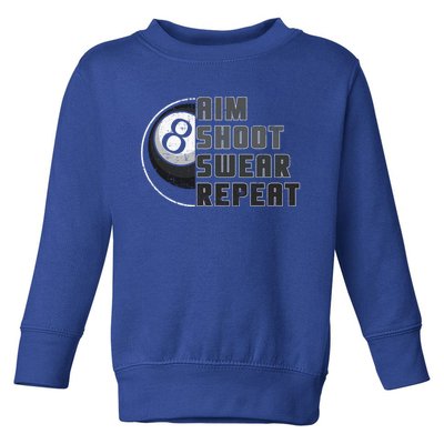 Funny Billiards 8ball Pool Player Cool Gift Toddler Sweatshirt