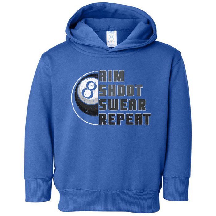 Funny Billiards 8ball Pool Player Cool Gift Toddler Hoodie