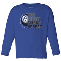 Funny Billiards 8ball Pool Player Cool Gift Toddler Long Sleeve Shirt