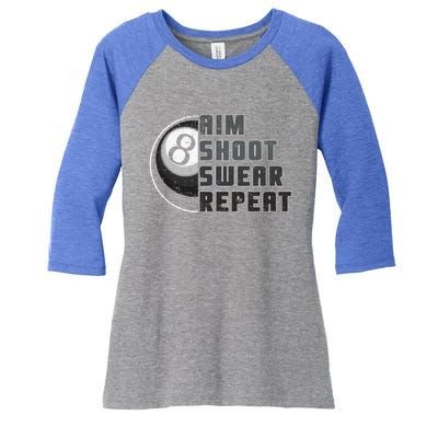 Funny Billiards 8ball Pool Player Cool Gift Women's Tri-Blend 3/4-Sleeve Raglan Shirt