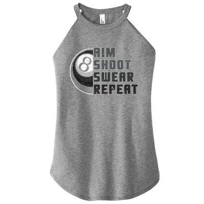 Funny Billiards 8ball Pool Player Cool Gift Women’s Perfect Tri Rocker Tank