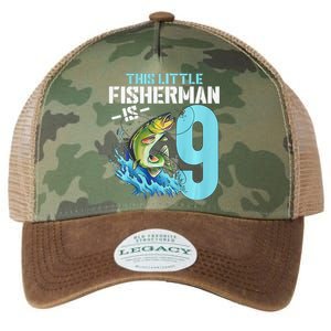 Fishing Birthday 9 Year Old Fisher 9th Bday Legacy Tie Dye Trucker Hat