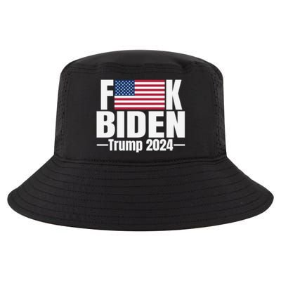 Fuck Biden American Flag Trump 2024 Cool Comfort Performance Bucket Hat