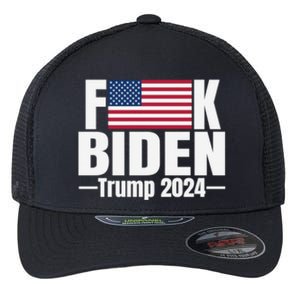 Fuck Biden American Flag Trump 2024 Flexfit Unipanel Trucker Cap