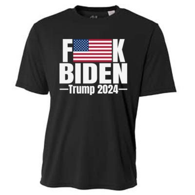 Fuck Biden American Flag Trump 2024 Cooling Performance Crew T-Shirt