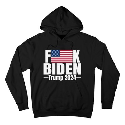 Fuck Biden American Flag Trump 2024 Hoodie