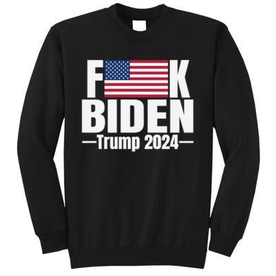 Fuck Biden American Flag Trump 2024 Sweatshirt