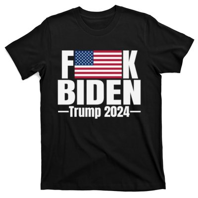 Fuck Biden American Flag Trump 2024 T-Shirt