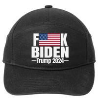 Fuck Biden American Flag Trump 2024 7-Panel Snapback Hat