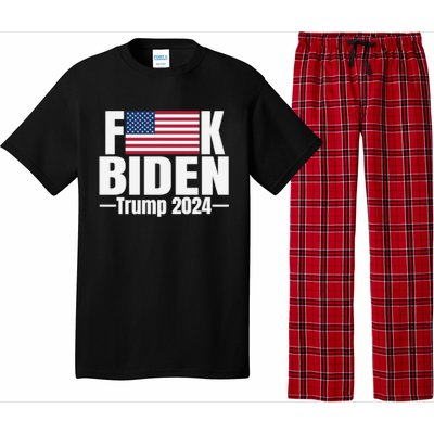 Fuck Biden American Flag Trump 2024 Pajama Set