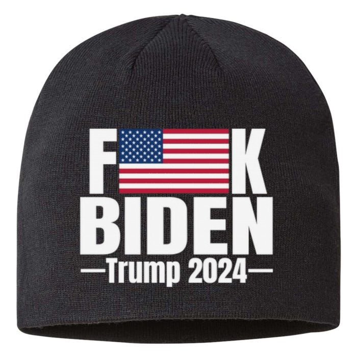 Fuck Biden American Flag Trump 2024 Sustainable Beanie