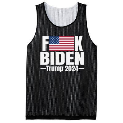 Fuck Biden American Flag Trump 2024 Mesh Reversible Basketball Jersey Tank