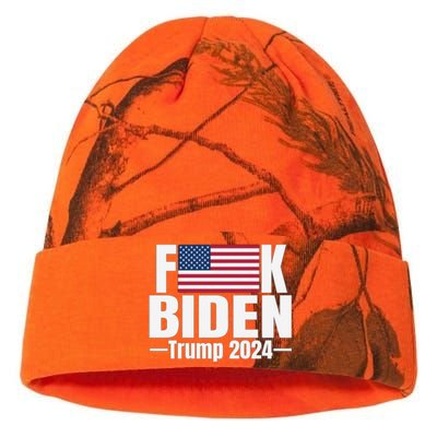 Fuck Biden American Flag Trump 2024 Kati Licensed 12" Camo Beanie