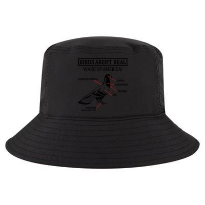 Funny Birds Aren't Real Wake Up America! They're Government Drones 1 Cool Comfort Performance Bucket Hat