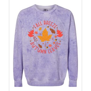 Fall Breeze Autumn Leaves Cute Maple Leaf Colorblast Crewneck Sweatshirt