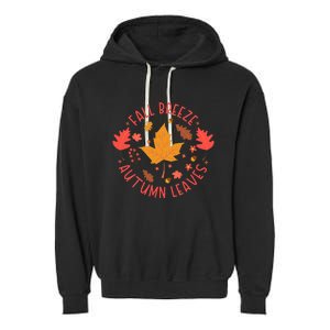 Fall Breeze Autumn Leaves Cute Maple Leaf Garment-Dyed Fleece Hoodie