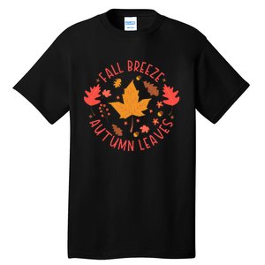 Fall Breeze Autumn Leaves Cute Maple Leaf Tall T-Shirt