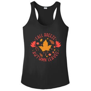 Fall Breeze Autumn Leaves Cute Maple Leaf Ladies PosiCharge Competitor Racerback Tank