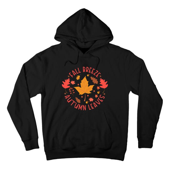 Fall Breeze Autumn Leaves Cute Maple Leaf Tall Hoodie