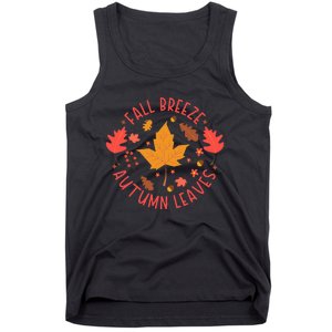 Fall Breeze Autumn Leaves Cute Maple Leaf Tank Top