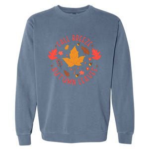 Fall Breeze Autumn Leaves Cute Maple Leaf Garment-Dyed Sweatshirt