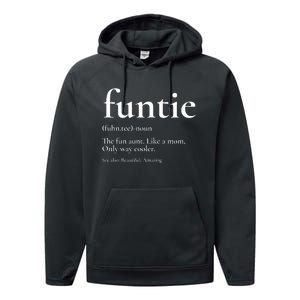 Funtie Best Aunt Ever Cool Aunt Favorite Aunt Performance Fleece Hoodie