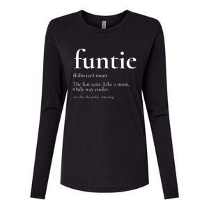 Funtie Best Aunt Ever Cool Aunt Favorite Aunt Womens Cotton Relaxed Long Sleeve T-Shirt