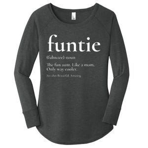 Funtie Best Aunt Ever Cool Aunt Favorite Aunt Women's Perfect Tri Tunic Long Sleeve Shirt