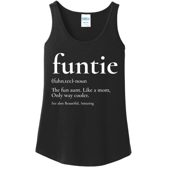 Funtie Best Aunt Ever Cool Aunt Favorite Aunt Ladies Essential Tank