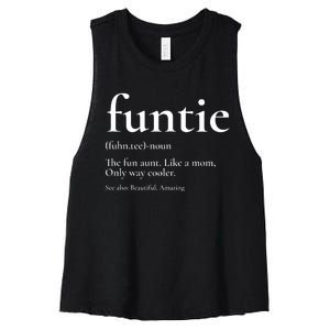 Funtie Best Aunt Ever Cool Aunt Favorite Aunt Women's Racerback Cropped Tank