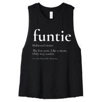 Funtie Best Aunt Ever Cool Aunt Favorite Aunt Women's Racerback Cropped Tank