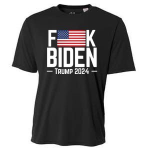 Fuck Biden American Flag Trump 2024 Shirt Cooling Performance Crew T-Shirt