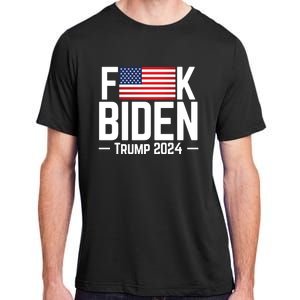 Fuck Biden American Flag Trump 2024 Shirt Adult ChromaSoft Performance T-Shirt