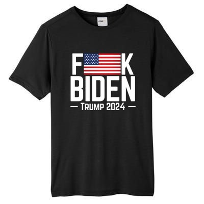 Fuck Biden American Flag Trump 2024 Shirt Tall Fusion ChromaSoft Performance T-Shirt