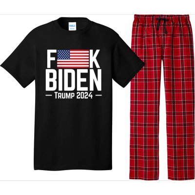 Fuck Biden American Flag Trump 2024 Shirt Pajama Set