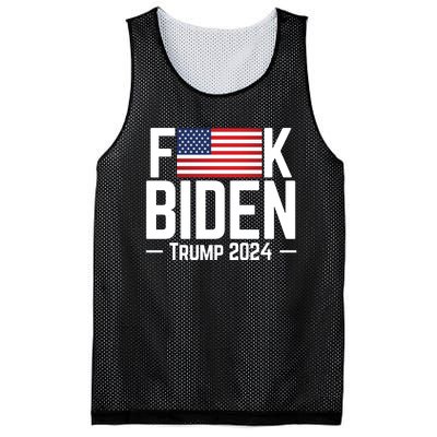 Fuck Biden American Flag Trump 2024 Shirt Mesh Reversible Basketball Jersey Tank