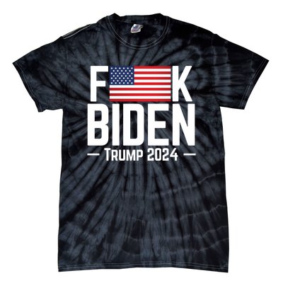 Fuck Biden American Flag Trump 2024 Shirt Tie-Dye T-Shirt