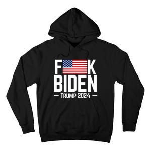 Fuck Biden American Flag Trump 2024 Shirt Tall Hoodie