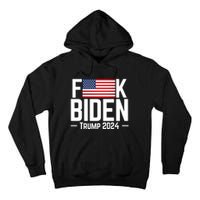 Fuck Biden American Flag Trump 2024 Shirt Tall Hoodie