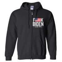 Fuck Biden American Flag Trump 2024 Shirt Full Zip Hoodie