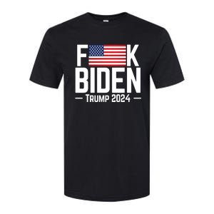 Fuck Biden American Flag Trump 2024 Shirt Softstyle CVC T-Shirt