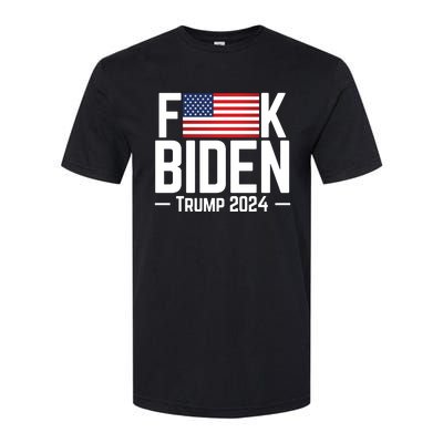 Fuck Biden American Flag Trump 2024 Shirt Softstyle® CVC T-Shirt