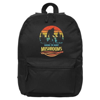 Funny Bigfoot As A Mushroom Hunter Going Mushroom Hunting 16 in Basic Backpack