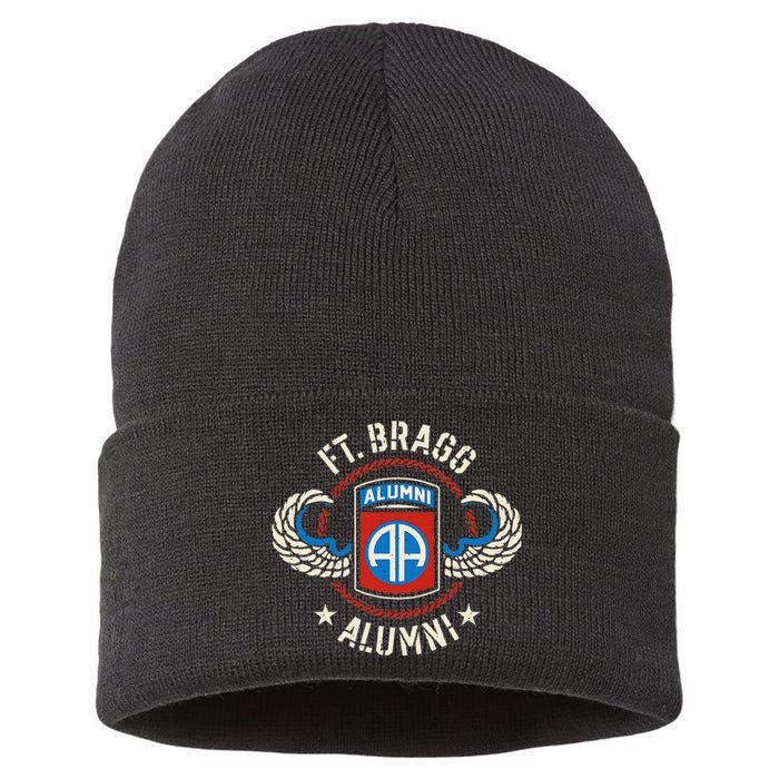 Ft Bragg Alumni 82nd Airborne Division Paratrooper Sustainable Knit Beanie