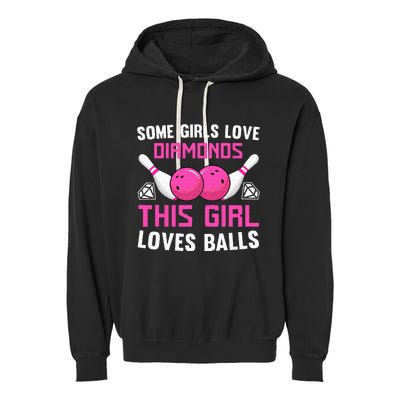 Funny Bowling Art For Women Track Bowling Spare Bowler Garment-Dyed Fleece Hoodie