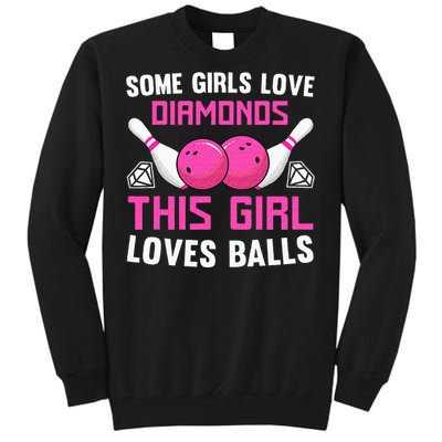 Funny Bowling Art For Women Track Bowling Spare Bowler Tall Sweatshirt