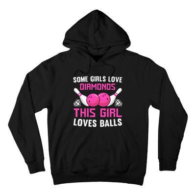 Funny Bowling Art For Women Track Bowling Spare Bowler Tall Hoodie